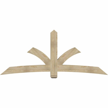 Ekena Millwork Davenport Rough Sawn Timber Gable Bracket, Douglas Fir, 96"W x 40"H x 6"D x 6"F, 10/12 Pitch GBW096X40X0606DAV00RDF